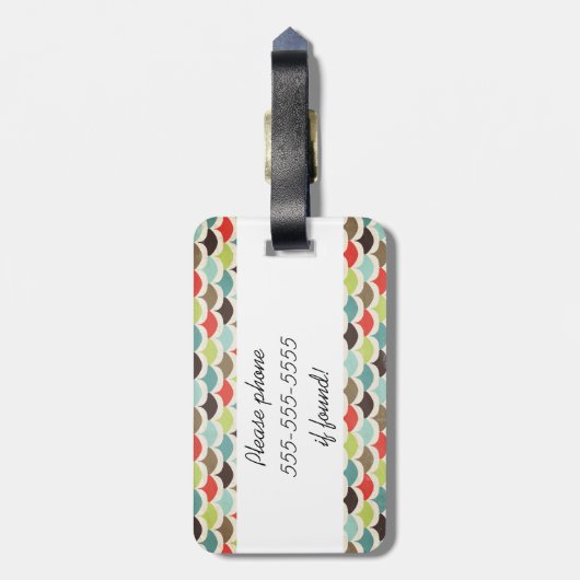 Bagagelabel met meerdere kleuren (Achterkant verticaal)