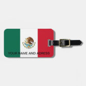 Bagagelabel met Mexicaanse vlag (Voorkant horizontaal)