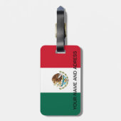 Bagagelabel met Mexicaanse vlag (Achterkant verticaal)