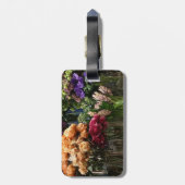 Bagagelabel met mooie bloemenwinkel Blooms (Achterkant verticaal)