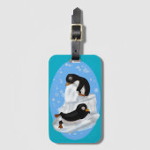 Bagagelabel met Napping Penguin ontwerp (Voorkant (verticaal))