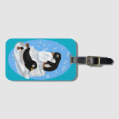Bagagelabel met Napping Penguin ontwerp (Voorkant (horizontaal))