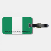 Bagagelabel met Nigeriaanse vlag (Achterkant horizontaal)
