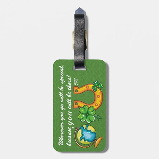 Bagagelabel met offerte - SRF (Achterkant verticaal)