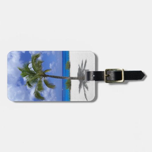 Bagagelabel met palmboom (Voorkant horizontaal)