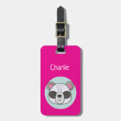  Bagagelabel met Penguin Cartoon (Voorkant verticaal)