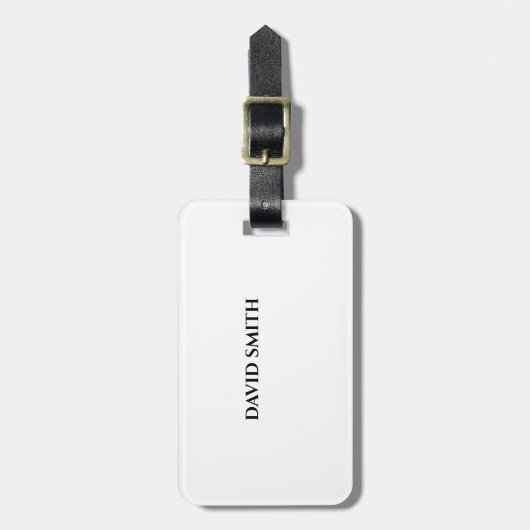 Bagagelabel met persoonlijke naam. (Voorkant verticaal)