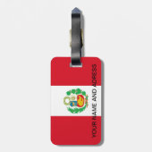 Bagagelabel met Peruaanse vlag (Achterkant verticaal)
