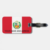 Bagagelabel met Peruaanse vlag (Achterkant horizontaal)