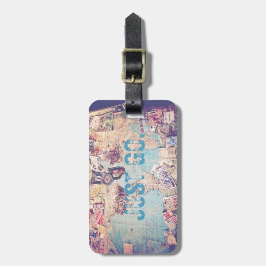 Bagagelabel met plattegrond (Voorkant verticaal)