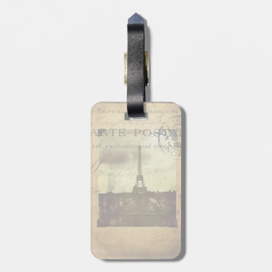 Bagagelabel met poststempel (Achterkant verticaal)