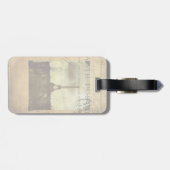 Bagagelabel met poststempel (Achterkant horizontaal)