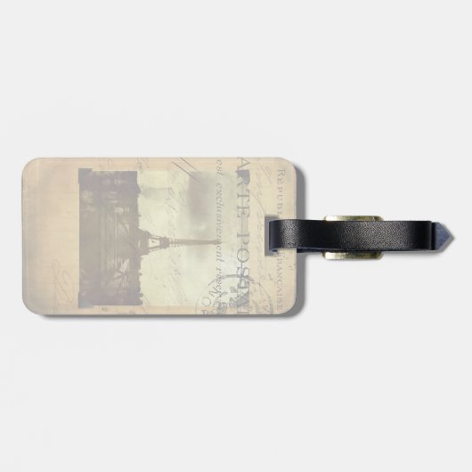 Bagagelabel met poststempel (Achterkant horizontaal)