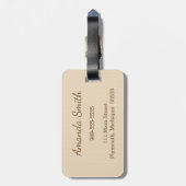 bagagelabel met reisstempels (Achterkant verticaal)