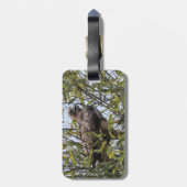 Bagagelabel met rode staartvleugel (Achterkant verticaal)