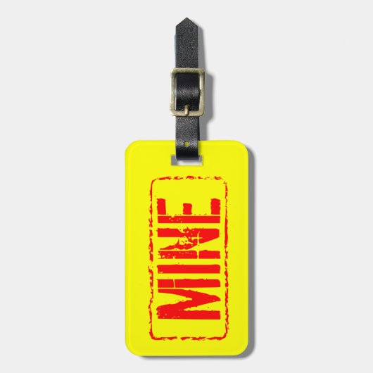 Bagagelabel met rubberstempel voor zakken en koffe (Voorkant verticaal)