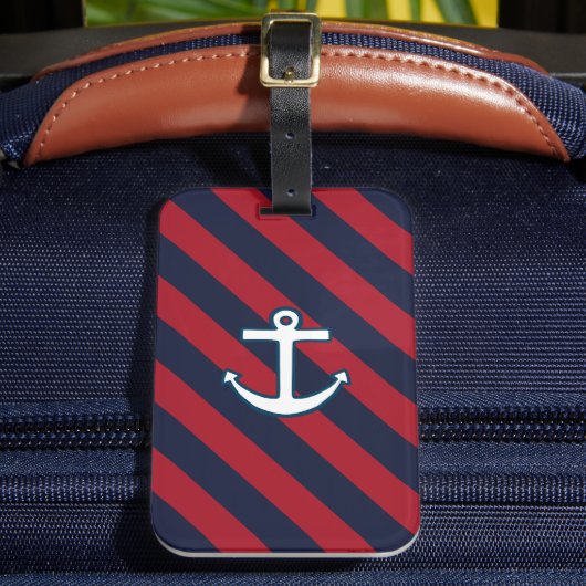 Bagagelabel met scheepsanker (Voorkant Insitu 2)