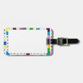 bagagelabel met Spaans Months Crossword Design (Voorkant horizontaal)