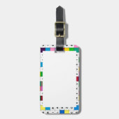 bagagelabel met Spaans Months Crossword Design (Voorkant verticaal)