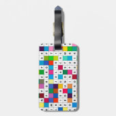 bagagelabel met Spaans Months Crossword Design (Achterkant verticaal)