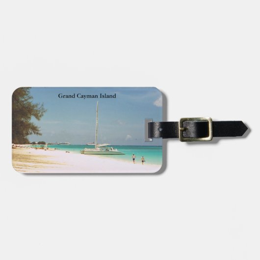 bagagelabel met strand Scene (Voorkant horizontaal)