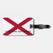Bagagelabel met vlag van Alabama (Achterkant horizontaal)