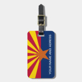 Bagagelabel met Vlag van Arizona, Verenigde Staten (Voorkant verticaal)