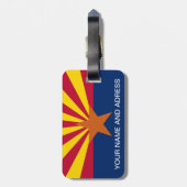 Bagagelabel met Vlag van Arizona, Verenigde Staten (Achterkant verticaal)