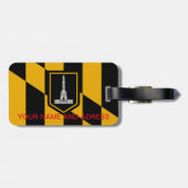 Bagagelabel met vlag van Baltimore City, Verenigde (Achterkant horizontaal)