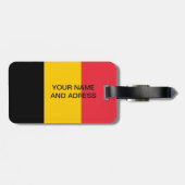 Bagagelabel met vlag van België (Achterkant horizontaal)