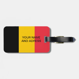 Bagagelabel met vlag van België