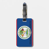 Bagagelabel met vlag van Belize (Achterkant verticaal)