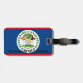 Bagagelabel met vlag van Belize (Achterkant horizontaal)