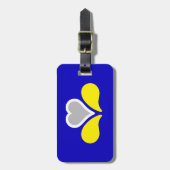 Bagagelabel met vlag van Brussel, België (Voorkant verticaal)