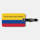 Bagagelabel met vlag van Colombia (Achterkant horizontaal)