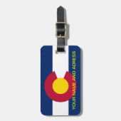 Bagagelabel met vlag van Colorado, Verenigde State (Voorkant verticaal)