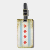 bagagelabel met vlag van Cool Chicago (Voorkant verticaal)