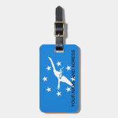 Bagagelabel met Vlag van Corpus Christi City, Vere (Voorkant verticaal)