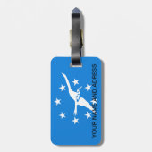 Bagagelabel met Vlag van Corpus Christi City, Vere (Achterkant verticaal)