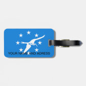 Bagagelabel met Vlag van Corpus Christi City, Vere (Achterkant horizontaal)