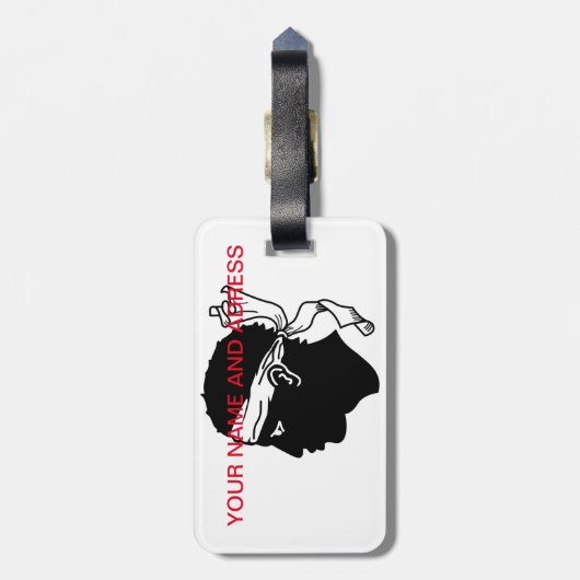 Bagagelabel met vlag van Corsica (Achterkant verticaal)