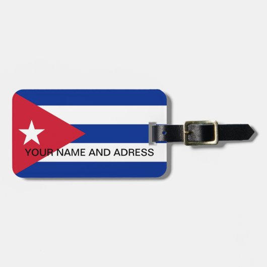 Bagagelabel met vlag van Cuba (Voorkant horizontaal)