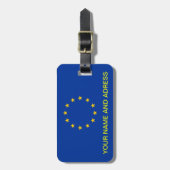 Bagagelabel met vlag van de Europese Unie (Voorkant verticaal)
