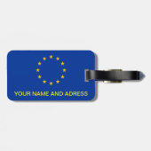 Bagagelabel met vlag van de Europese Unie (Achterkant horizontaal)