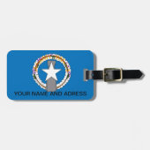 Bagagelabel met vlag van de Noordelijke Marianen (Voorkant horizontaal)