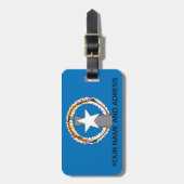 Bagagelabel met vlag van de Noordelijke Marianen (Voorkant verticaal)