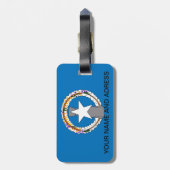 Bagagelabel met vlag van de Noordelijke Marianen (Achterkant verticaal)