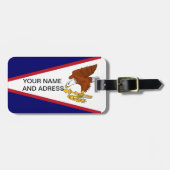 Bagagelabel met vlag van de Verenigde Staten van A (Voorkant horizontaal)
