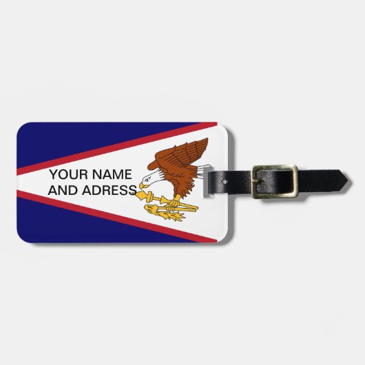 Bagagelabel met vlag van de Verenigde Staten van A (Voorkant horizontaal)