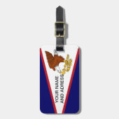 Bagagelabel met vlag van de Verenigde Staten van A (Voorkant verticaal)